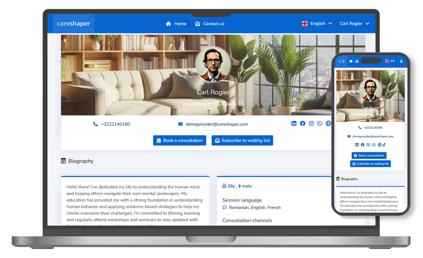 Your professional website on CareShaper is <span class="text-primary">free</span> to create — and <span class="text-primary">yours</span> to keep.